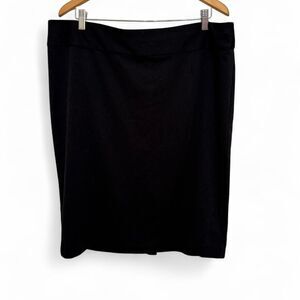 Lane Bryant Women's Black Straight Pencil Stretchy Knee Length Skirt